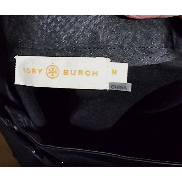 Tory Burch Black Trousers leggings‎ with Faux Leather size Medium - Picture 7 of 10